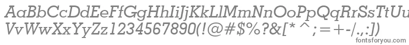 フォントGeometricSlabserif703MediumItalicBt – 灰色のフォント