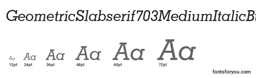 GeometricSlabserif703MediumItalicBt Font Sizes