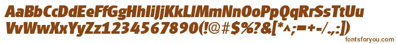 Шрифт GlasgowlhBoldItalic – коричневые шрифты на белом фоне