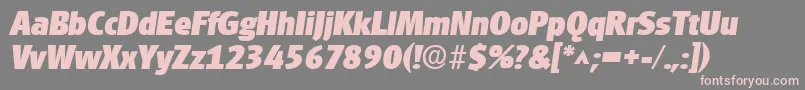 GlasgowlhBoldItalic Font – Pink Fonts on Gray Background