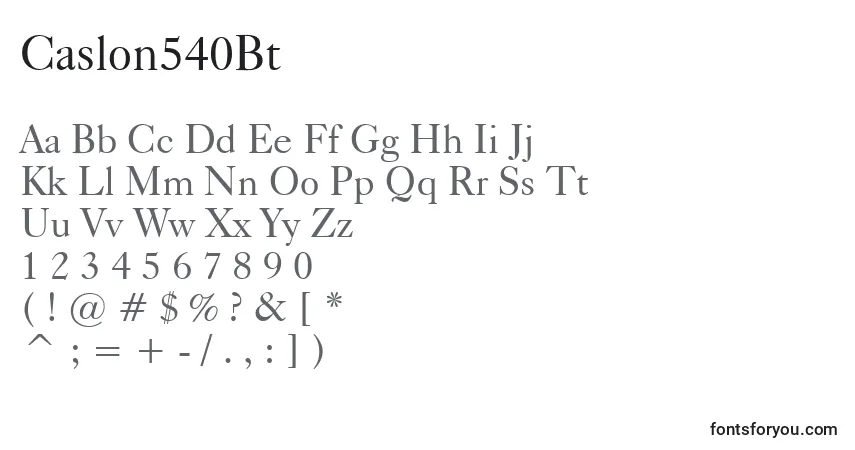 Police Caslon540Bt - Alphabet, Chiffres, Caractères Spéciaux