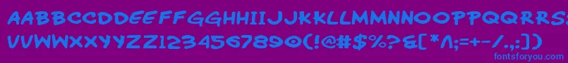 Wimpe Font – Blue Fonts on Purple Background