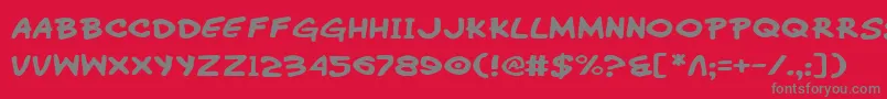 フォントWimpe – 赤い背景に灰色の文字