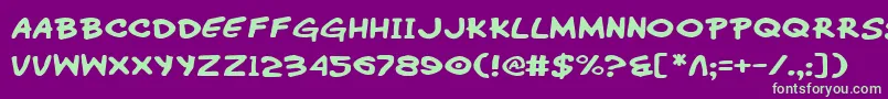 Wimpe Font – Green Fonts on Purple Background