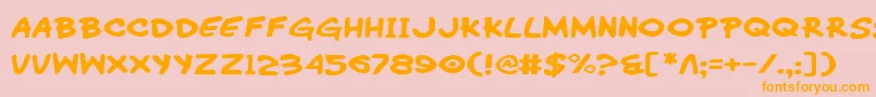 Wimpe Font – Orange Fonts on Pink Background