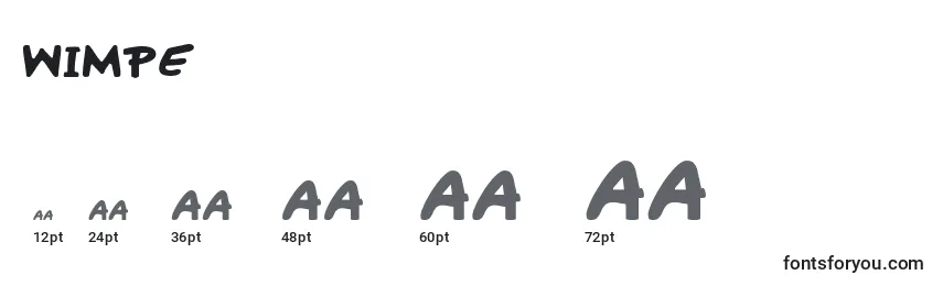 Wimpe Font Sizes