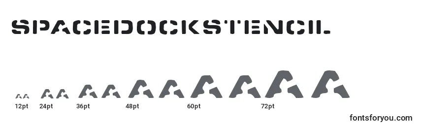 Größen der Schriftart SpacedockStencil