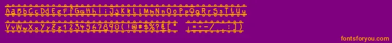 FeBanner Font – Orange Fonts on Purple Background