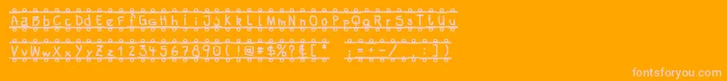 FeBanner Font – Pink Fonts on Orange Background
