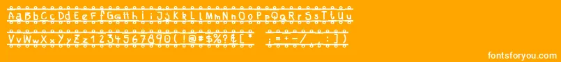 フォントFeBanner – オレンジの背景に白い文字