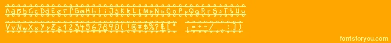 FeBanner Font – Yellow Fonts on Orange Background