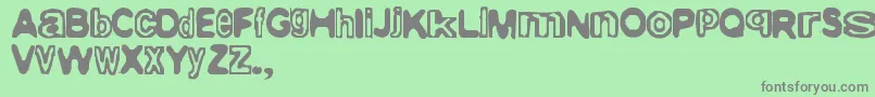 Amateurlobotomy Font – Gray Fonts on Green Background