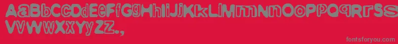 Amateurlobotomy Font – Gray Fonts on Red Background