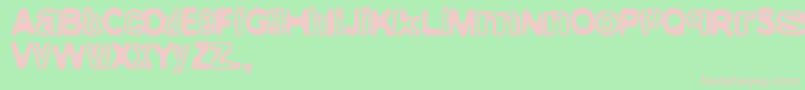 Amateurlobotomy Font – Pink Fonts on Green Background