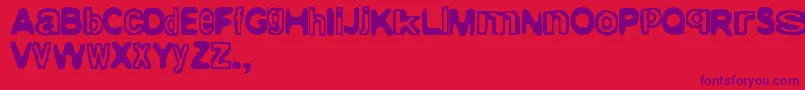 Amateurlobotomy Font – Purple Fonts on Red Background