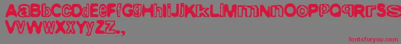 Amateurlobotomy Font – Red Fonts on Gray Background