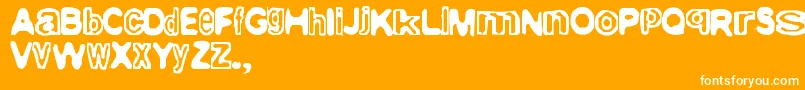 Amateurlobotomy Font – White Fonts on Orange Background