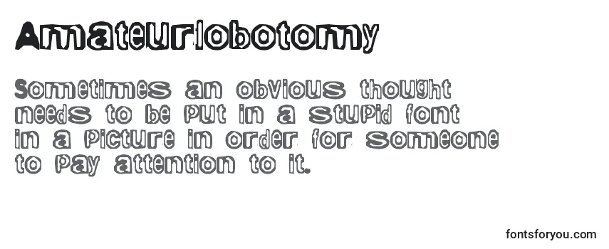 Шрифт Amateurlobotomy