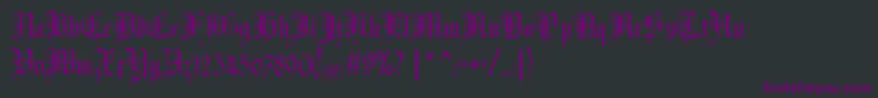 Шрифт Altgotisch – фиолетовые шрифты на чёрном фоне