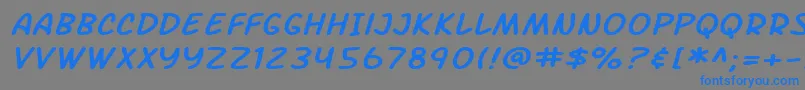 SfArchRivalExtendedItalic Font – Blue Fonts on Gray Background