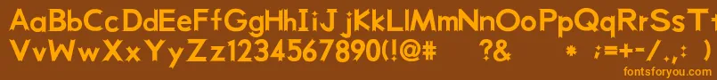 Fonte Week – fontes laranjas em um fundo marrom