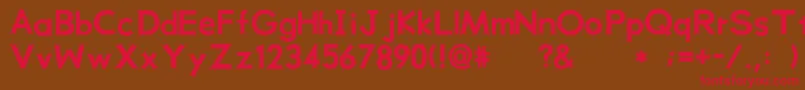 Week Font – Red Fonts on Brown Background