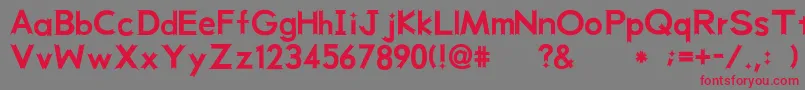 Week Font – Red Fonts on Gray Background