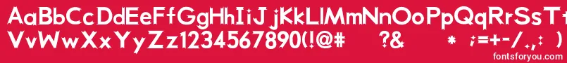 Week Font – White Fonts on Red Background