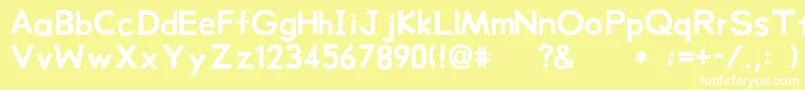 Week Font – White Fonts on Yellow Background