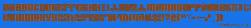 RevertBrk Font – Brown Fonts on Blue Background