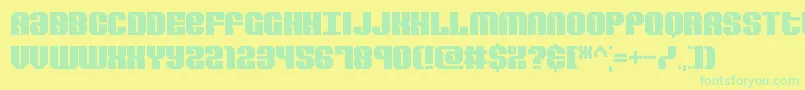 RevertBrk Font – Green Fonts on Yellow Background