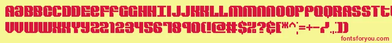 RevertBrk Font – Red Fonts on Yellow Background