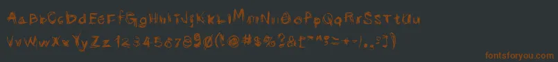 Scribbli Font – Brown Fonts on Black Background