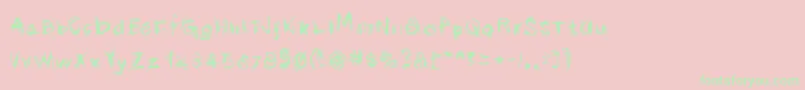Scribbli Font – Green Fonts on Pink Background