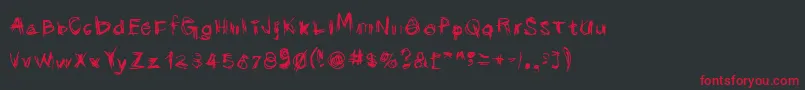 Scribbli Font – Red Fonts on Black Background