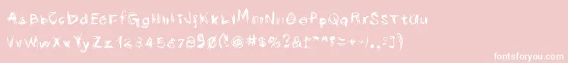 Scribbli Font – White Fonts on Pink Background