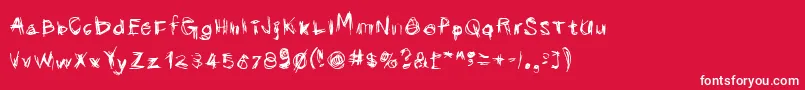 Scribbli Font – White Fonts on Red Background