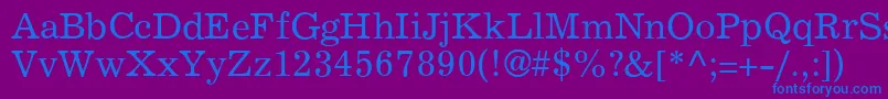 ExemplaryRegular Font – Blue Fonts on Purple Background