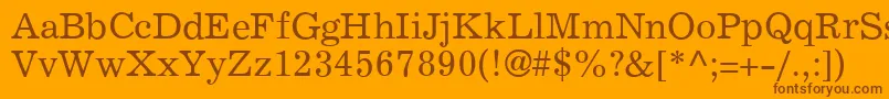 ExemplaryRegular Font – Brown Fonts on Orange Background
