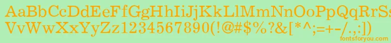 ExemplaryRegular Font – Orange Fonts on Green Background