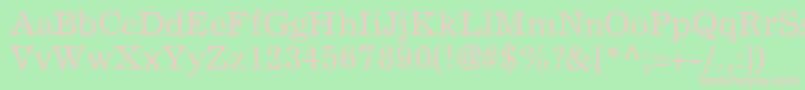 ExemplaryRegular Font – Pink Fonts on Green Background