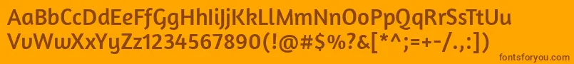 AmaranthRegular Font – Brown Fonts on Orange Background