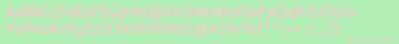 AmaranthRegular-fontti – vaaleanpunaiset fontit vihreällä taustalla