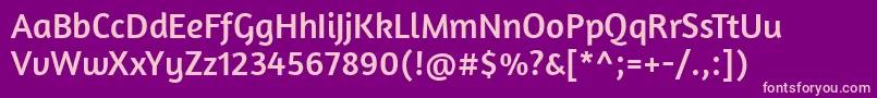AmaranthRegular-fontti – vaaleanpunaiset fontit violetilla taustalla