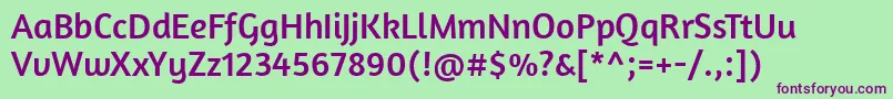 AmaranthRegular-fontti – violetit fontit vihreällä taustalla