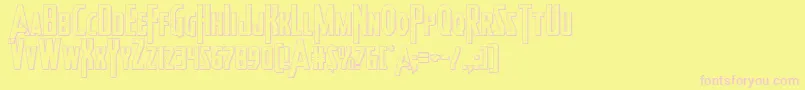 Heroesassemble3D Font – Pink Fonts on Yellow Background