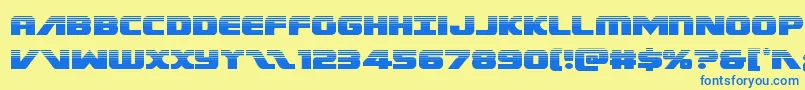 Federalescorthalf Font – Blue Fonts on Yellow Background