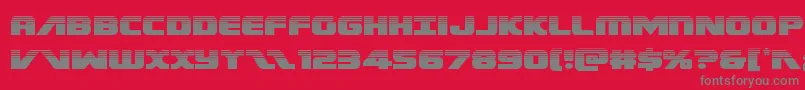 Federalescorthalf Font – Gray Fonts on Red Background