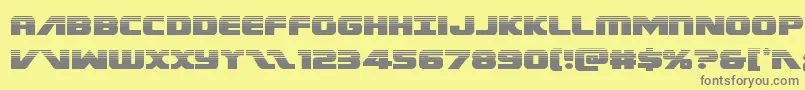 フォントFederalescorthalf – 黄色の背景に灰色の文字