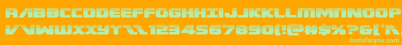 Federalescorthalf Font – Green Fonts on Orange Background